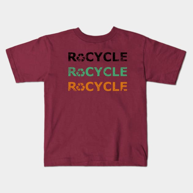 Recycle Distressed Kids T-Shirt by TaliDe